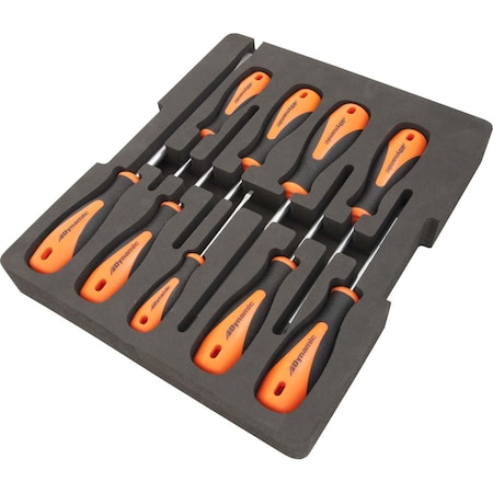 Dynamic Tools 10 Piece Assorted Screwdriver Set With Foam Tool Organizer D105106